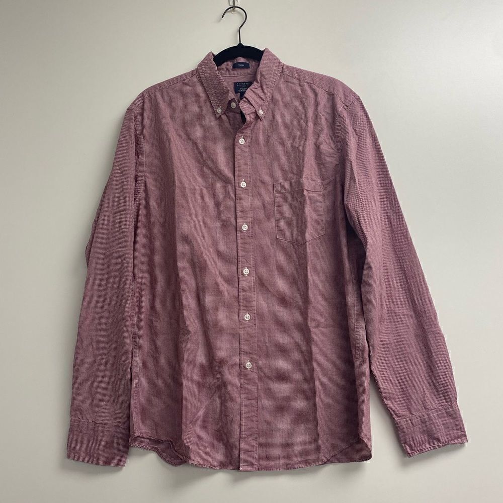J. Crew Factory Flexed Wash Micro Gingham